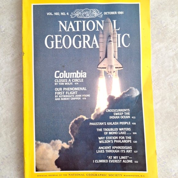 1981 Columbia 1st Flight National Geo  October - Picture 1 of 7